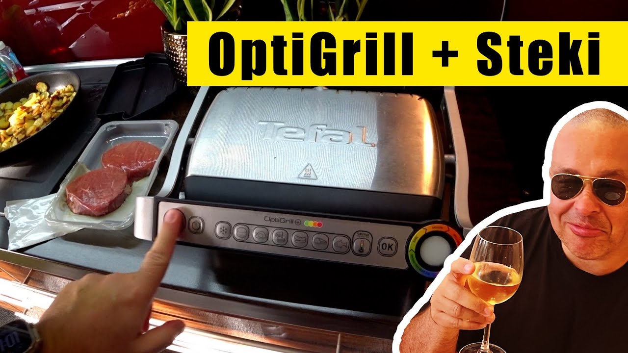 Grill elektryczny TEFAL OptiGrill - Grillowane steki z ziemniakami