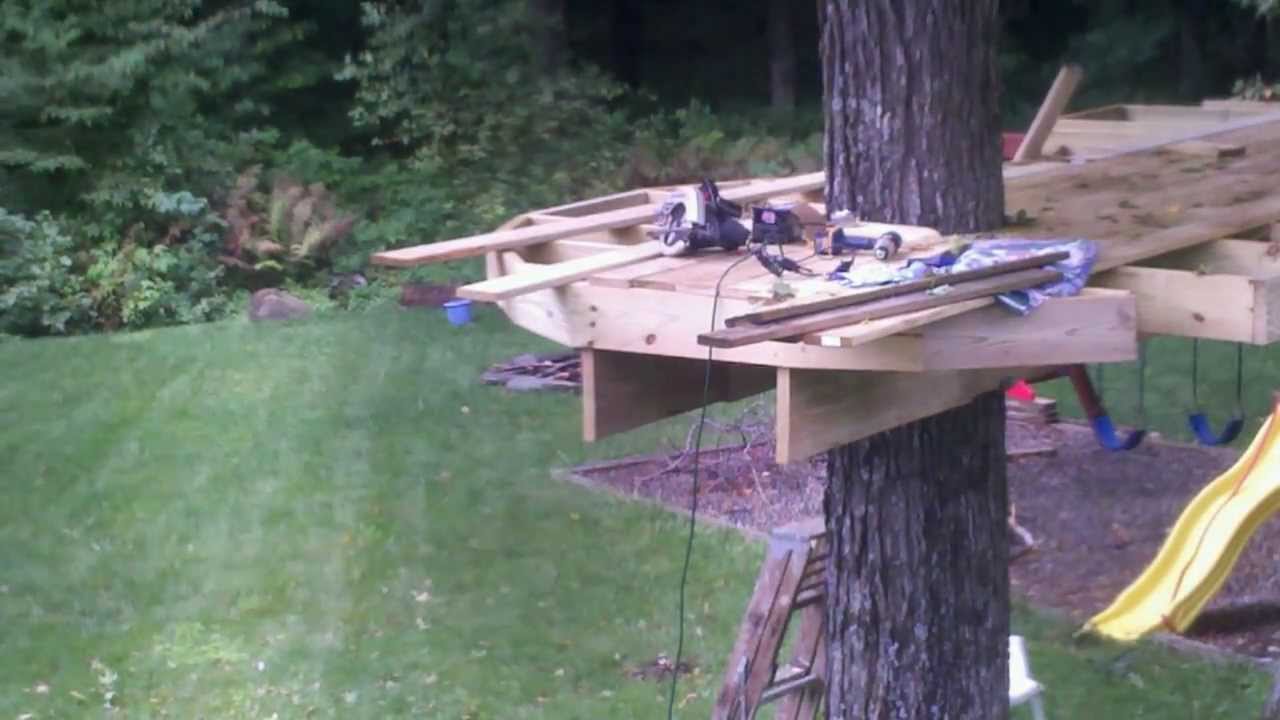 Rowan's (and his father's) Treehouse, phase 1.