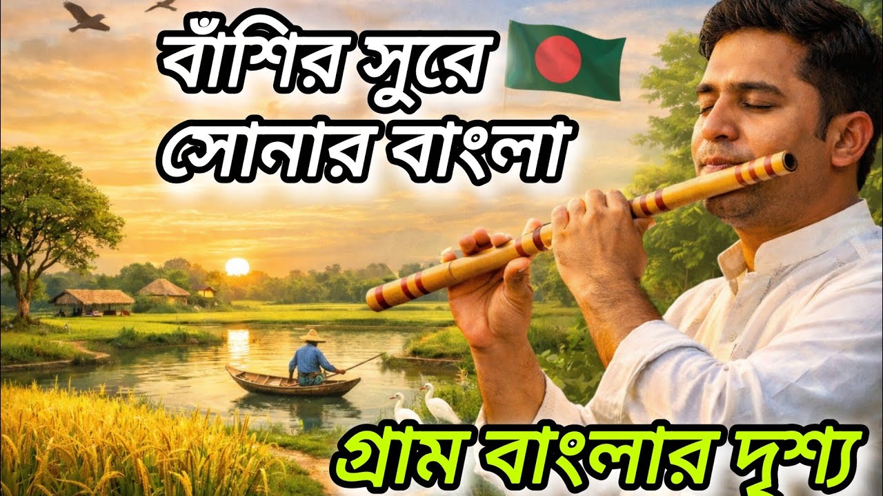 বাঁশির সুরে “আমার সোনার বাংলা” 🇧🇩|Bangladesh National Anthem|Flute version