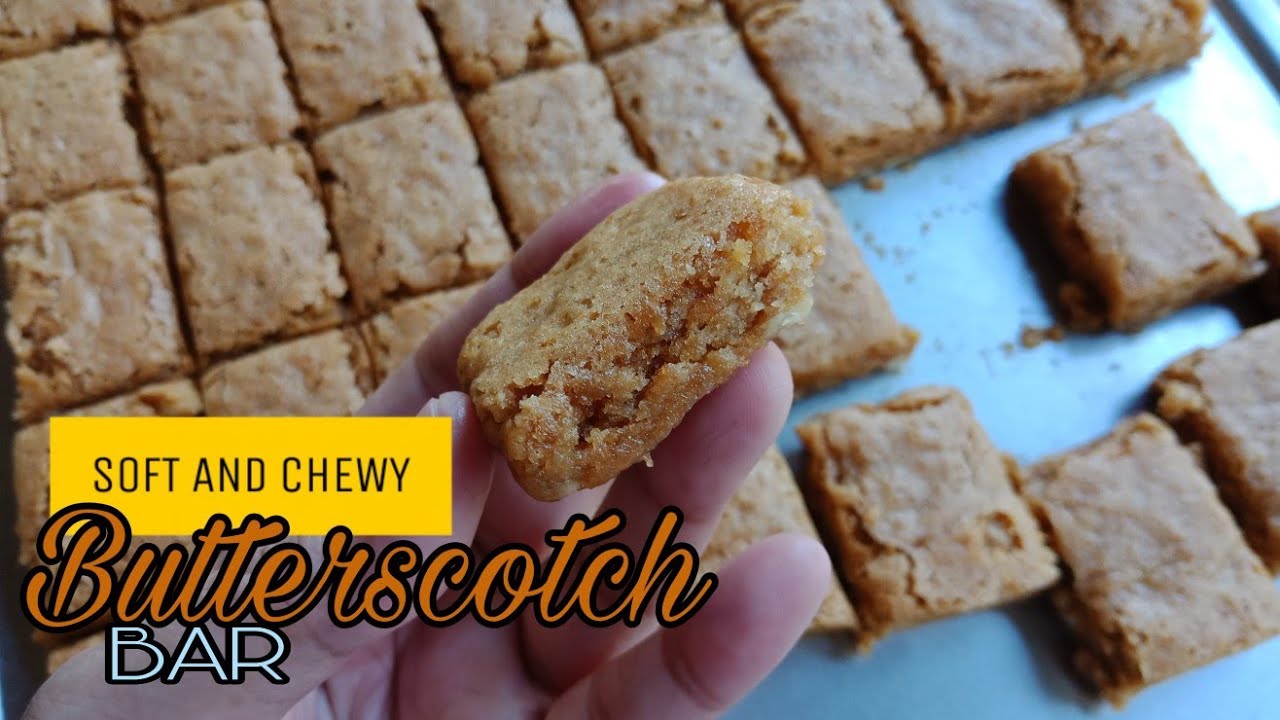 BUTTERSCOTCH BARS |soft and chewy| pinoy butterscotch| taglish w/english sub