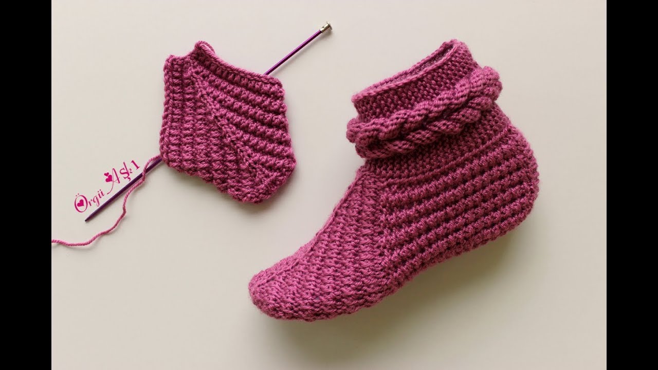 Şişle Burgulu Bot Patik yapılışı- 1 // çeyizlik kolay patik modelleri (model : İpeksi Dokunuşlar ❤ )