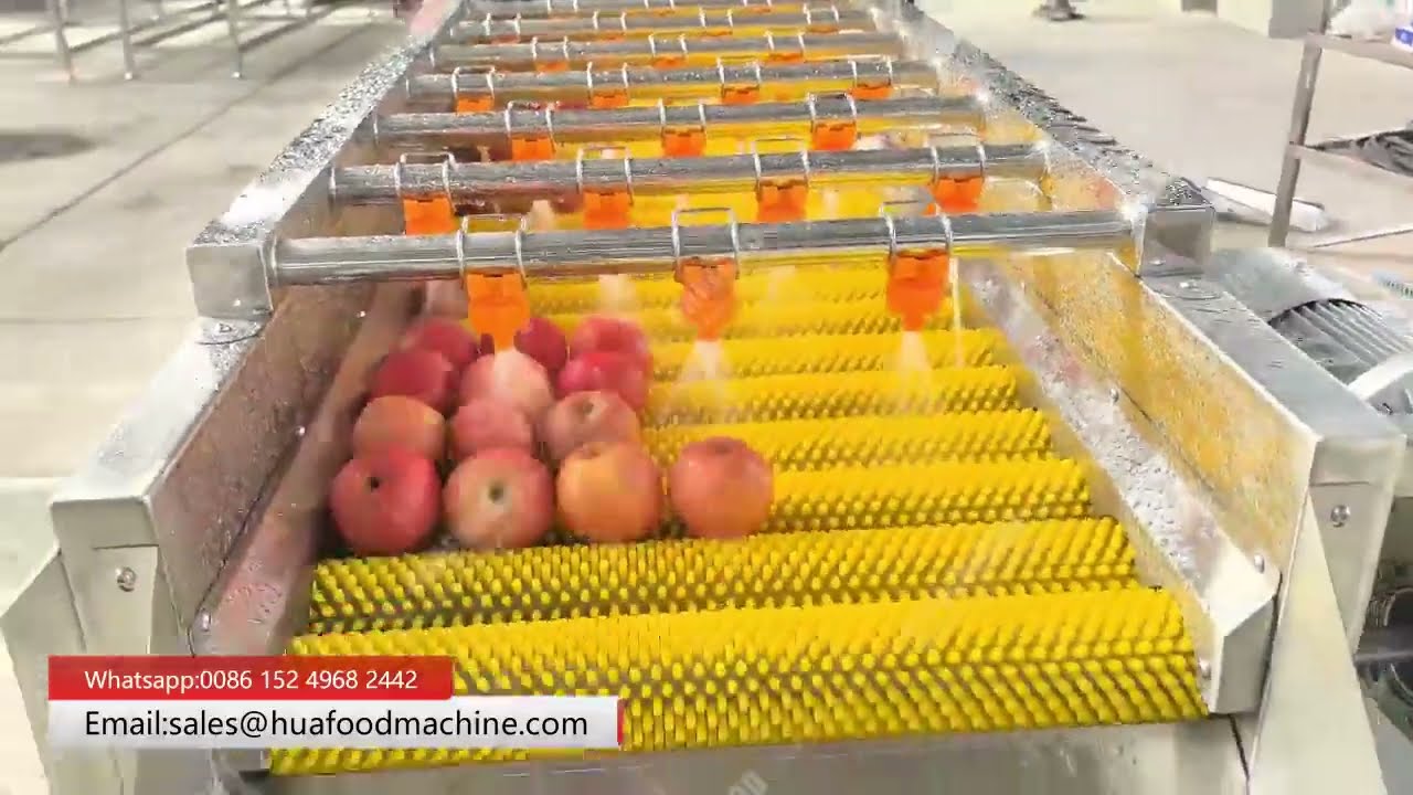 Apple Washing Machine With Air Bubbles & Brush Tech Remove All Pesticides