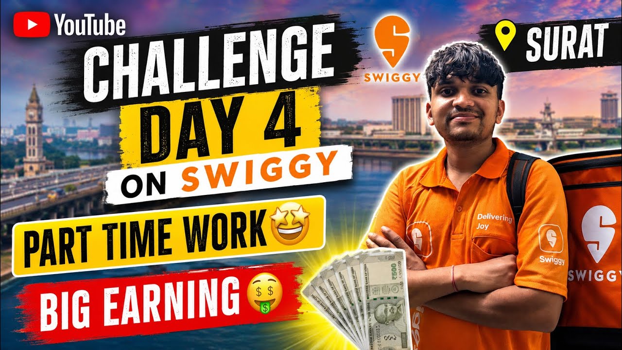 CHALLENGE DAY 4/30 On SWIGGY.PART TIME WORK.