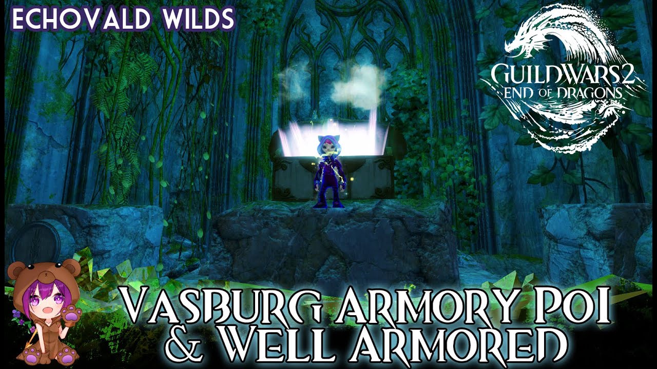 GW2 Vasburg Armory PoI Mini-Dungeon & Well Armored achievement (Echovald Wilds)