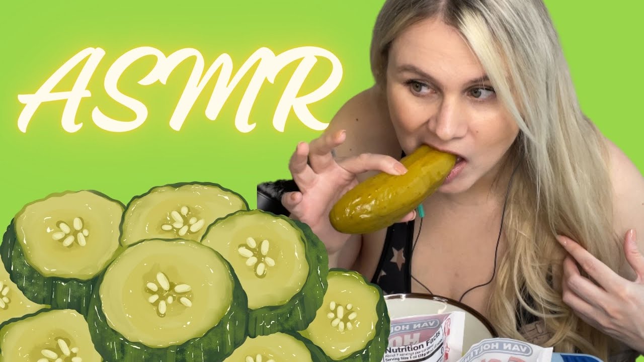 Pickle ASMR MUKBANG whispering food taste review