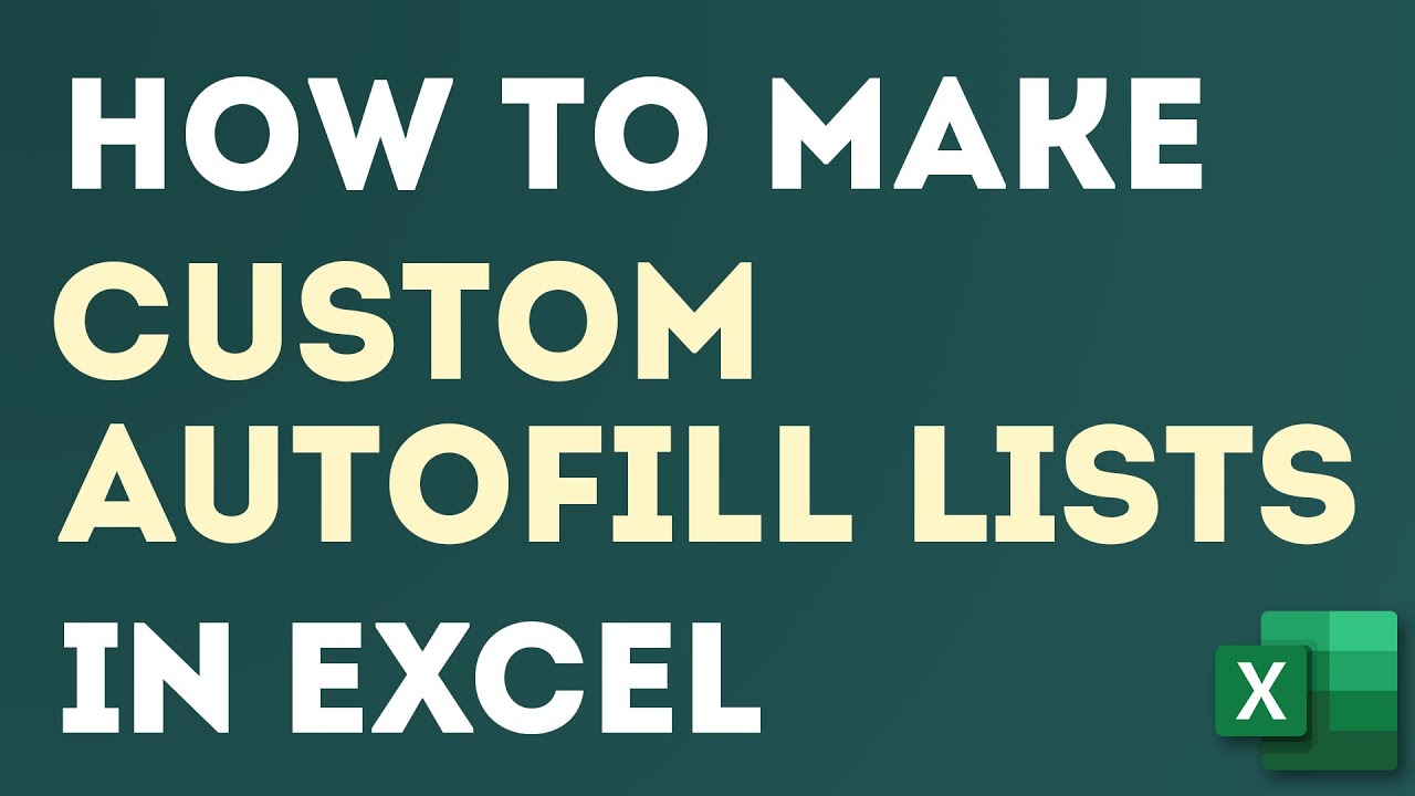 Create Custom Autofill Lists a.k.a AutoFill Series in Excel Super Easily