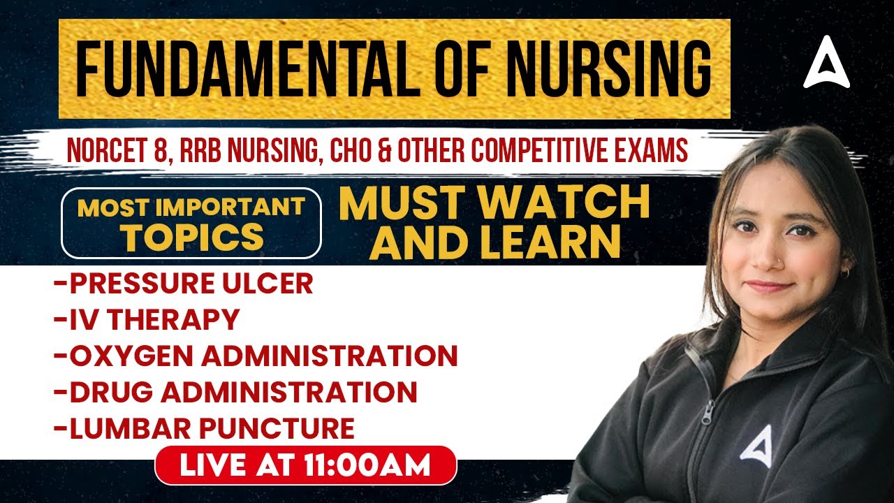 NORCET 8, RRB Nursing, CHO Exams | Fundamentals of Nursing (FON) Most Important Topics | Pari Mam