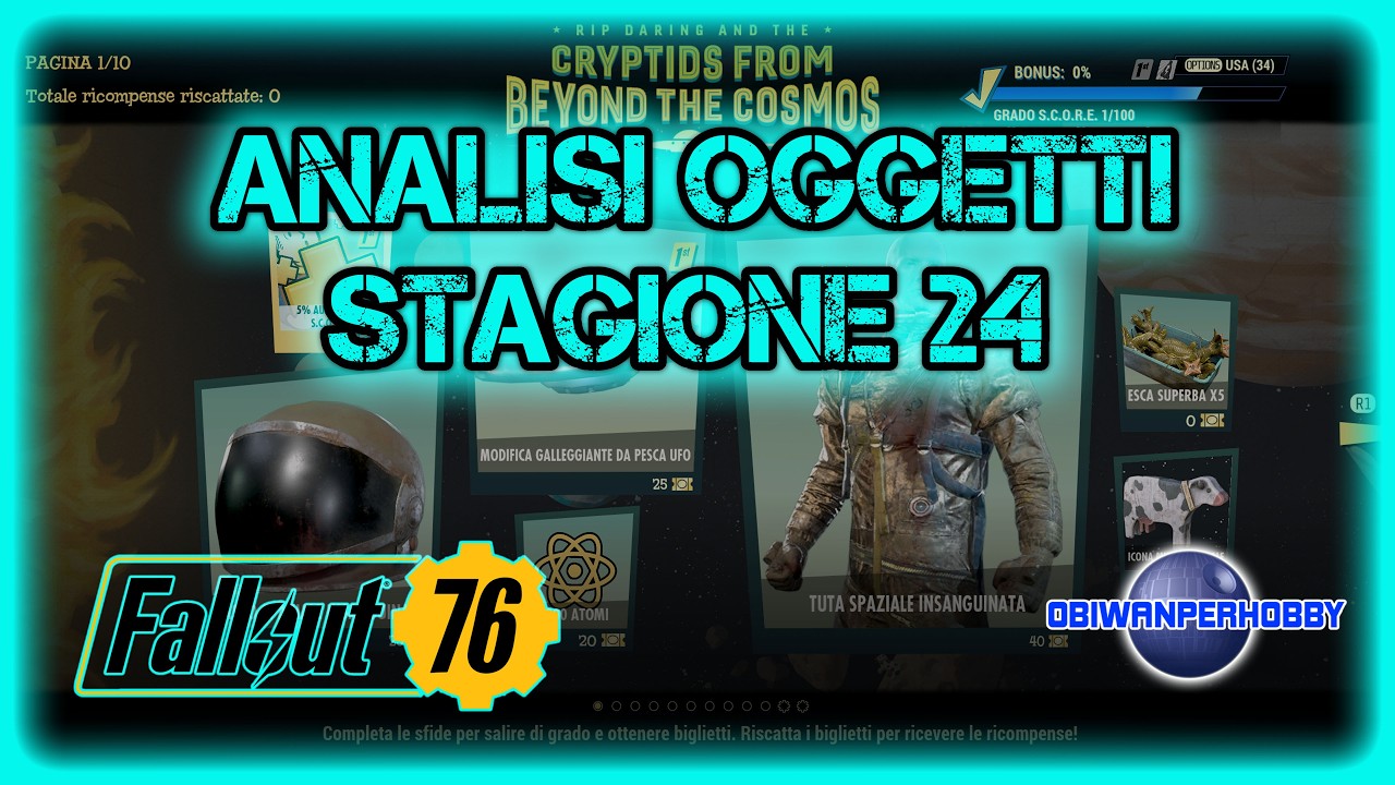 STAGIONE 24 - ANALISI OGGETTI.   [FALLOUT 76 GAMEPLAY ITA 101]