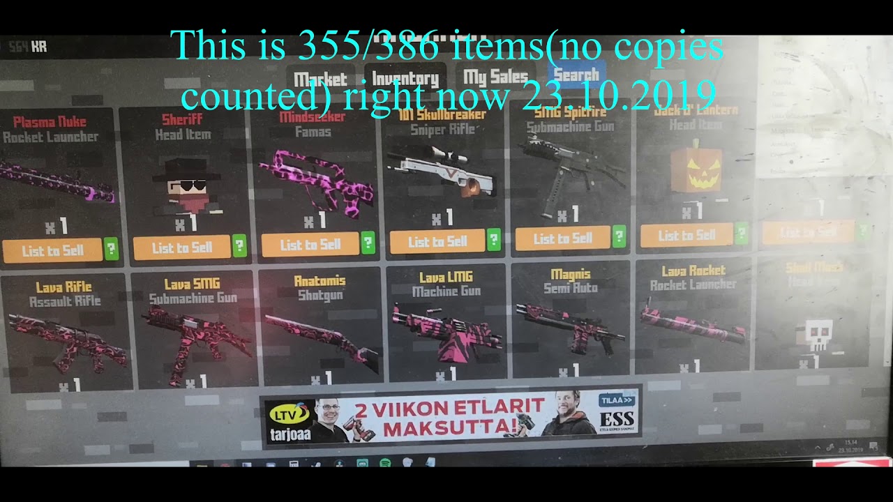 Krunker inventory showcase 355/386
