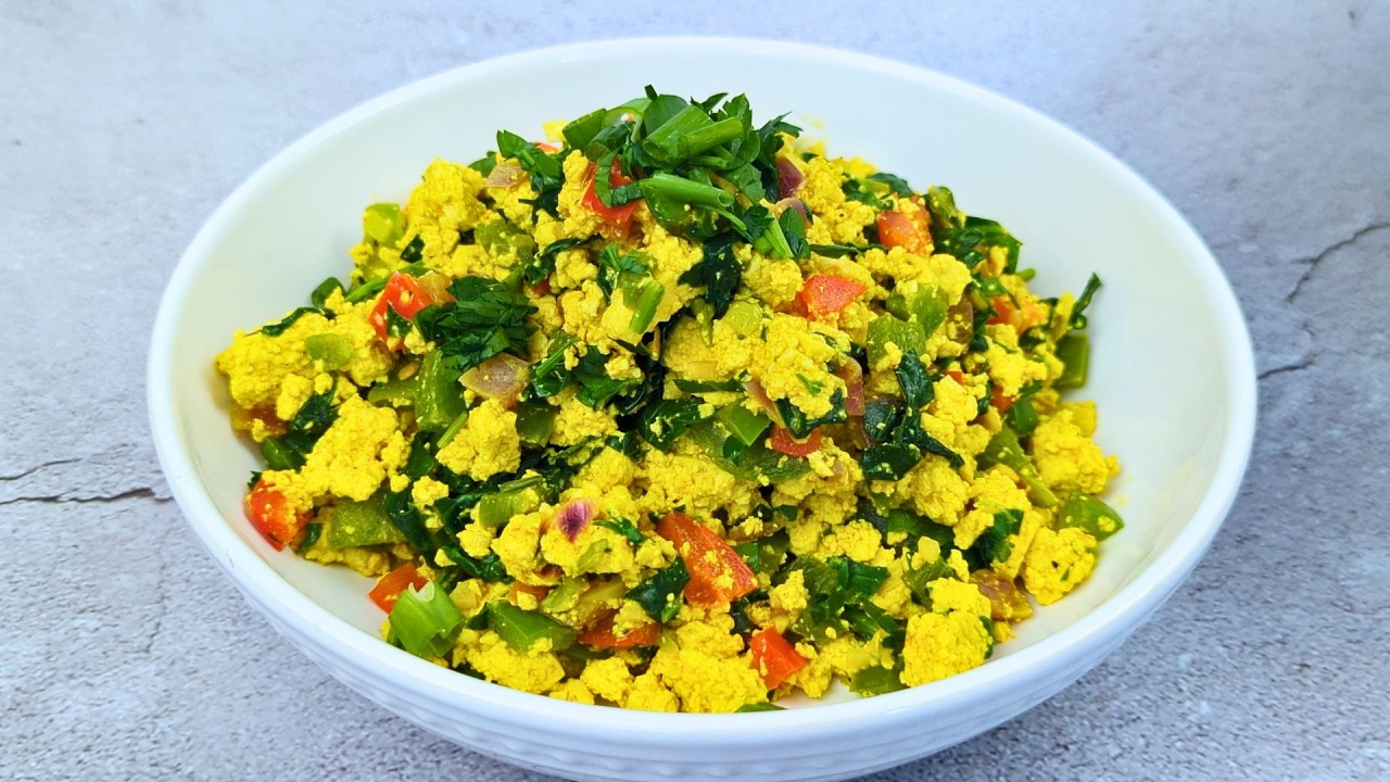 Tofu Scramble Recipe | Vegan Vegetarian Plant-based | Breakfast Lunch Or Dinner