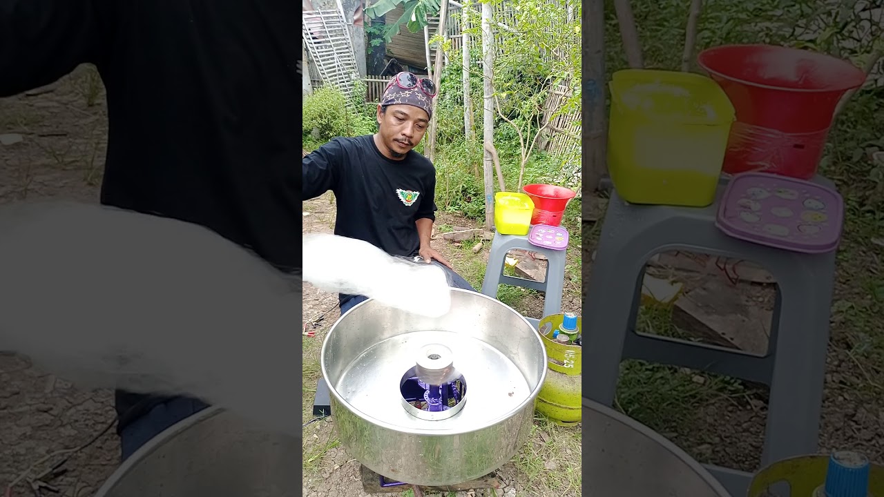 tutoril masak gulali kapas biar hasil kering.