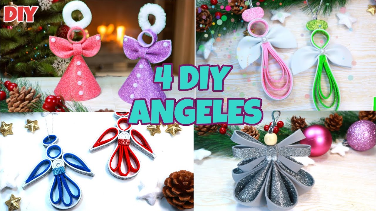 Diy ideas de adornos de Navidad de foami o goma eva muy fáciles, adornos navideños