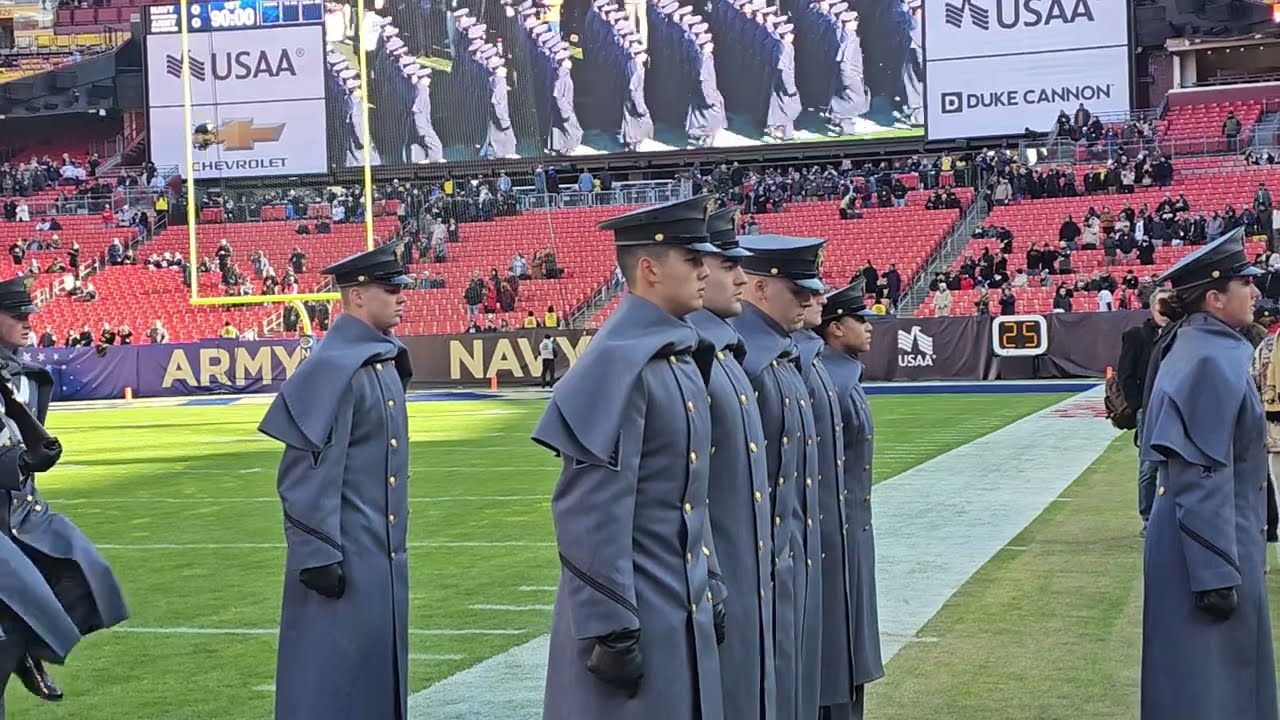 West Point 2024 March On by Corps of Cadets  Army-Navy Game in Washibgton, DC