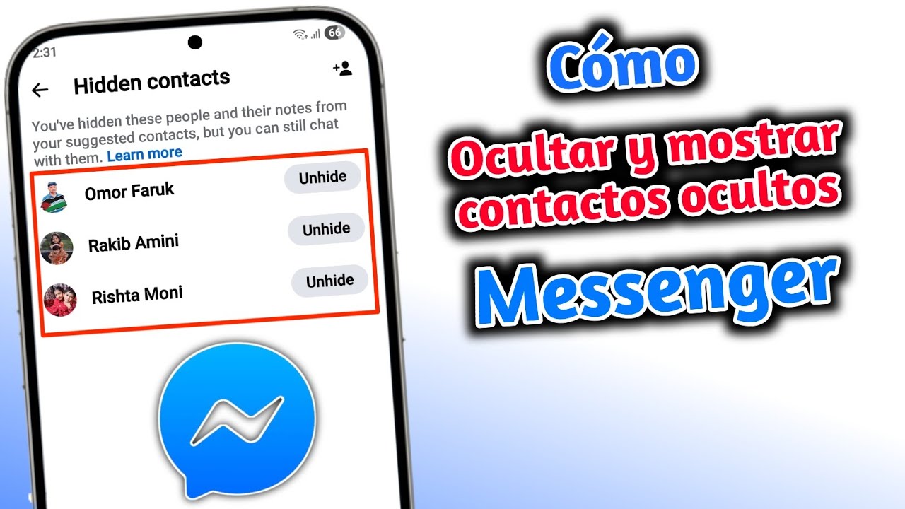 Cómo ocultar y mostrar contactos ocultos en Messenger (Guía 2025)