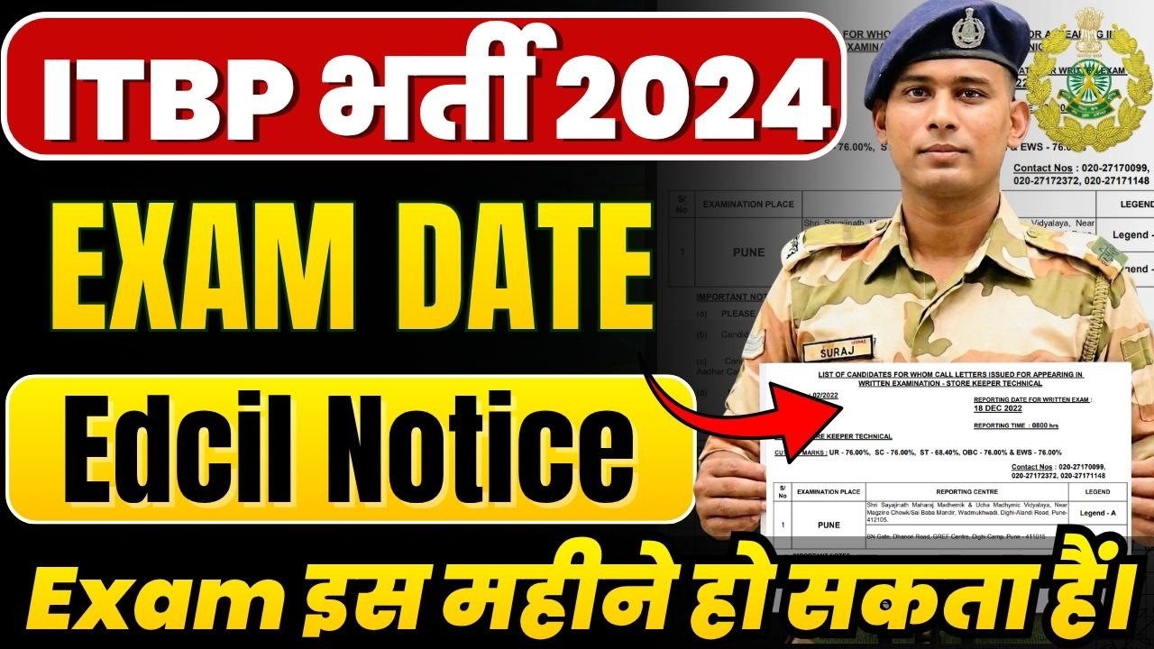 ITBP TRADESMEN EXAM DATE 2024 ITBP KITCHEN SERVICES WRITTEN EXAM 2026 ANIMAL TRANSPORT PIONEER 2024