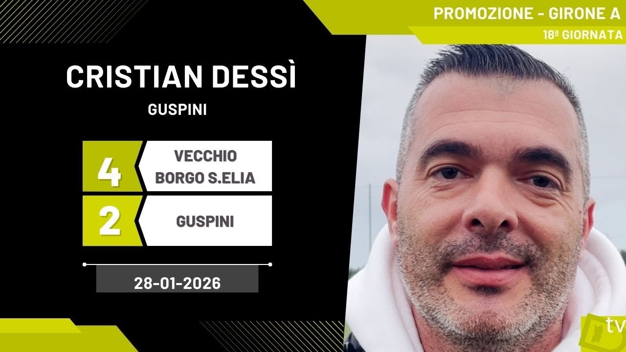 Cristian Dess&igrave; allenatore Guspini 28 01 2026   Diario Sportivo