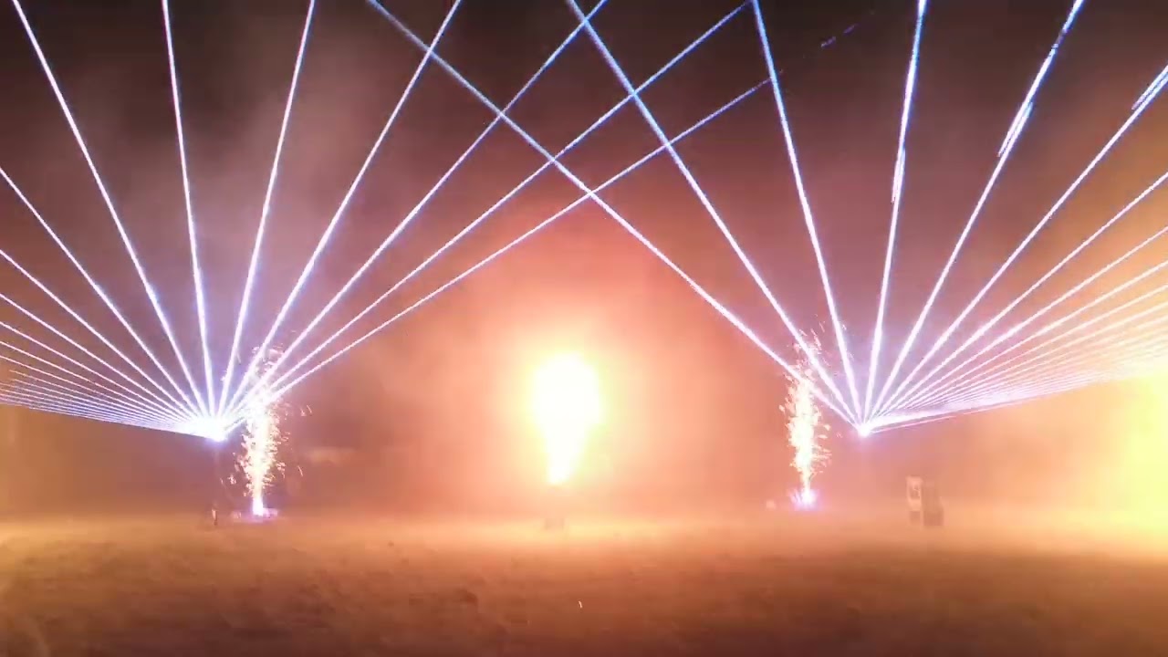 Laser, Feuer, Pyroshow Eisleber Wiese 2023
