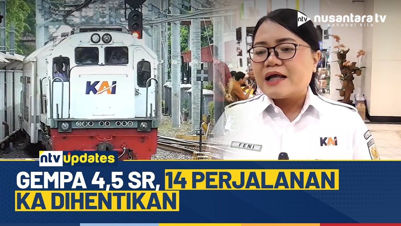 Dampak Gempa Yogyakarta, Daop 6 Hentikan Sementara 14 Perjalanan Kereta Api | NTV UPDATES