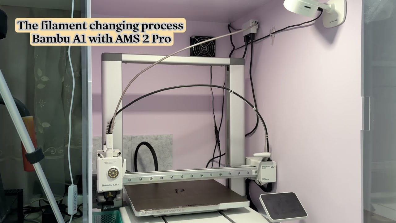 Bambu A1 AMS 2 Pro Filament Change Process in Action