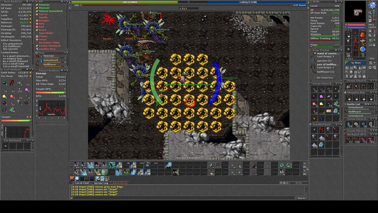 Tibia - 580 Druid - Solo Grimeleech Seal