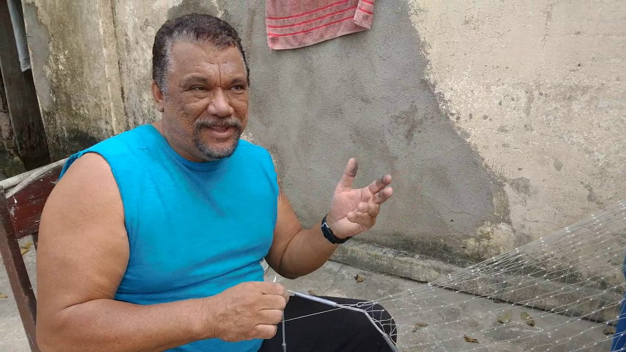 Lama entralhando malha 7 no fio 0,50
