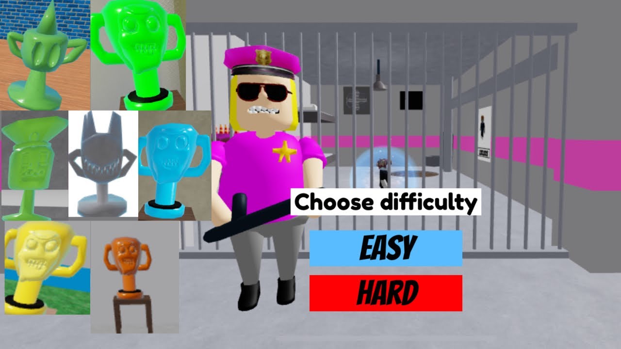 ROBLOX POLICE GIRL PRISON RUN | SPECIAL ENDING | PRO LEVEL GAMEPLAY | ALL TROPHIES
