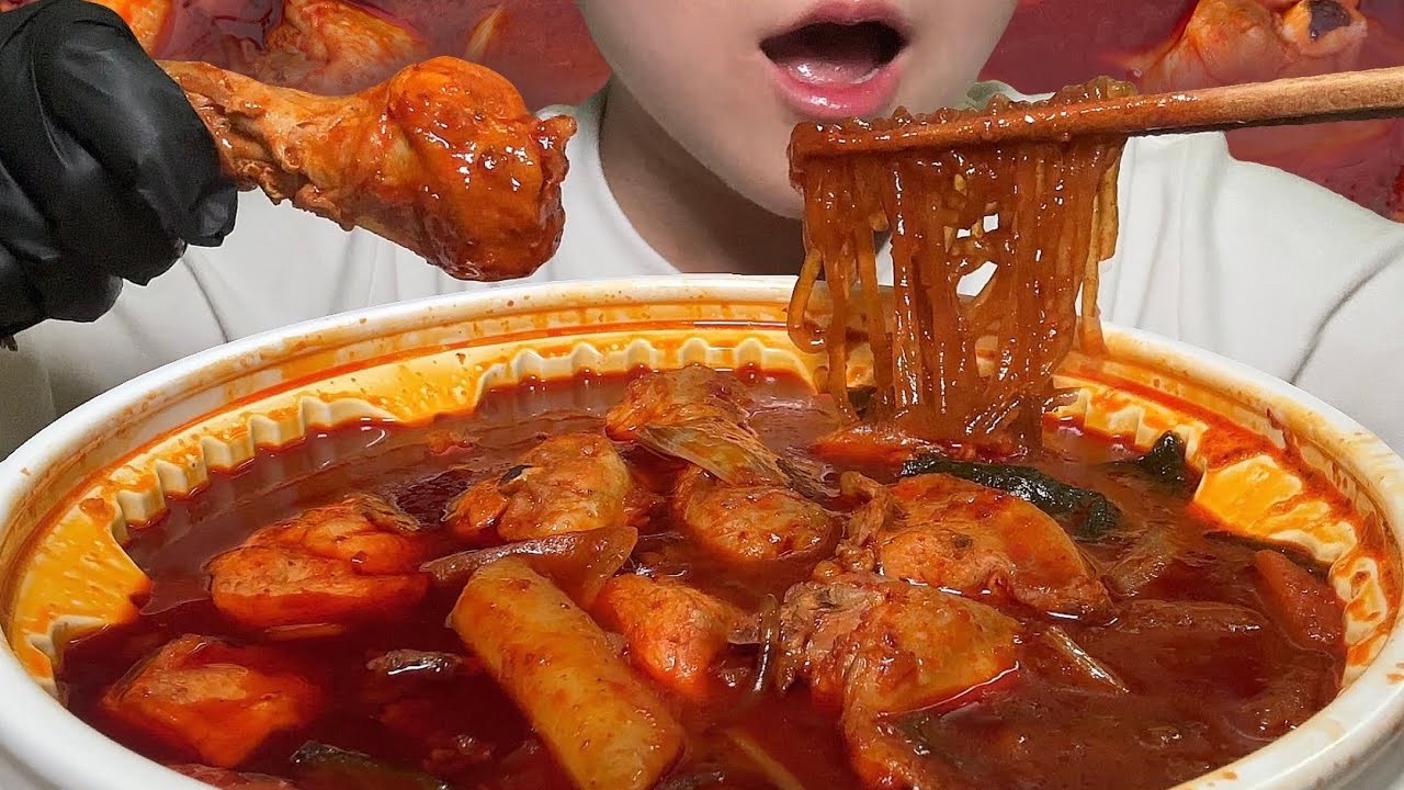 당면추가한 엽기닭볶음탕 먹방!🍗 Spicy Braised Chicken mukbang