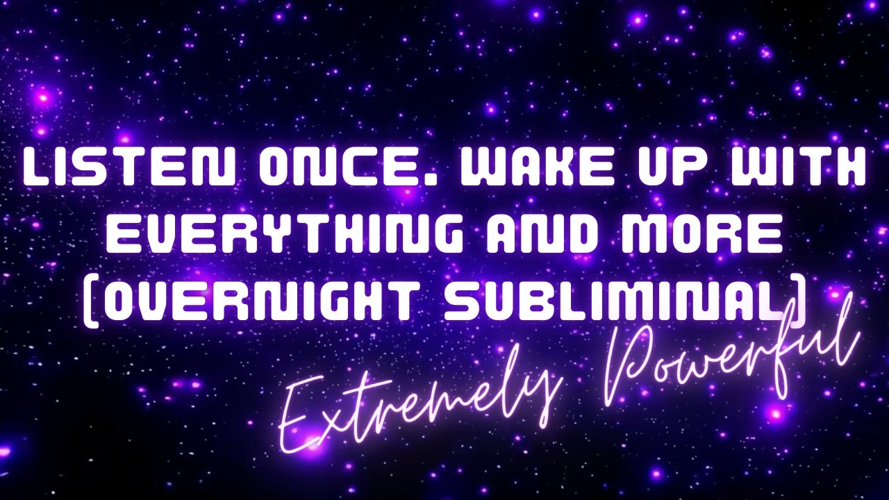 RAPIDLY QUANTUM LEAP WHILE YOU SLEEP — WAKE UP IN A NEW REALITY WITH EVERYTHING YOU EVER WANTED
