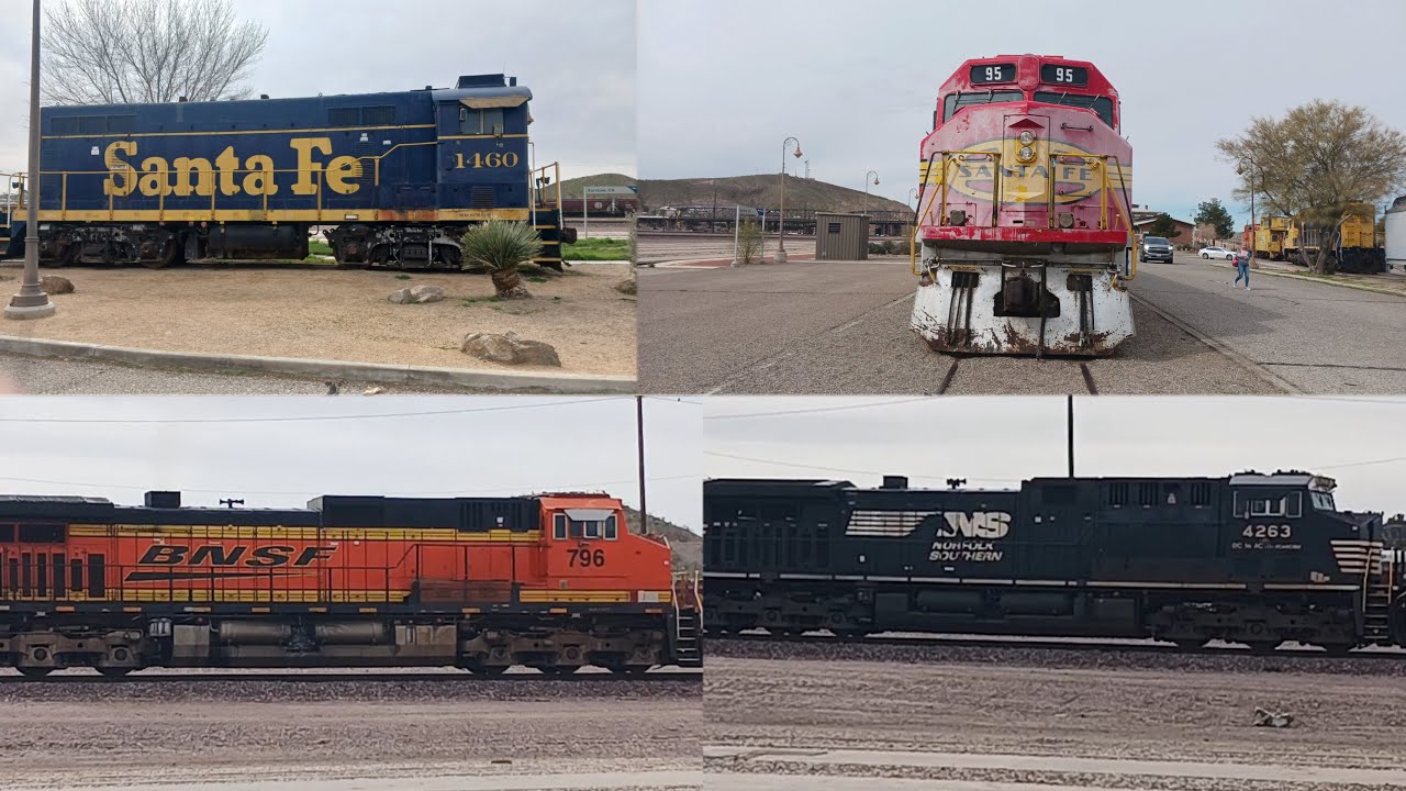 RAILFANNING BARSTOW CA ON 2/25/24 WITH NS FOREIGN POWER AND AN EX-FAKEBONNET!!!
