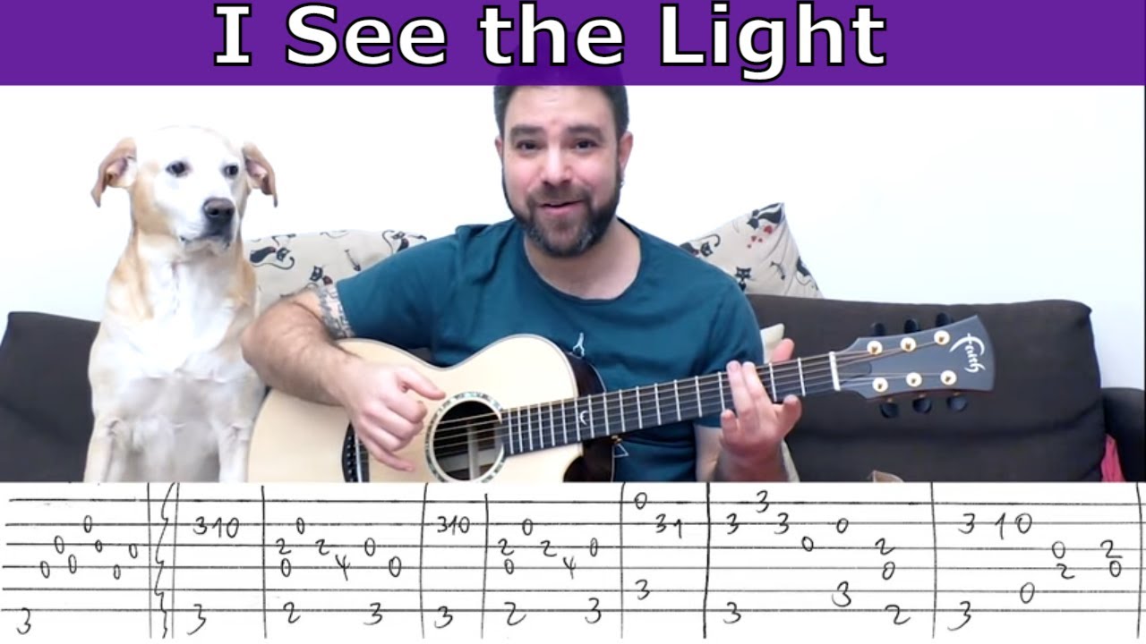 Fingerstyle Tutorial: I See the Light (Tangled) - Full Instrumental - Guitar Lesson w/ TAB