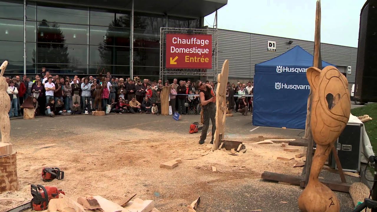 Jacques Pissenem - sculpteur d'arbres - salon Bois Energie 2011