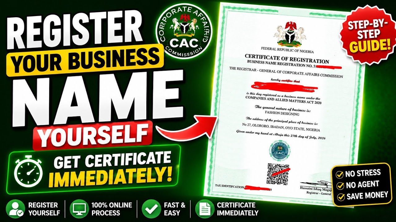 Complete CAC Business Name Registration for Business owner in nigeria (Do it Yourself)