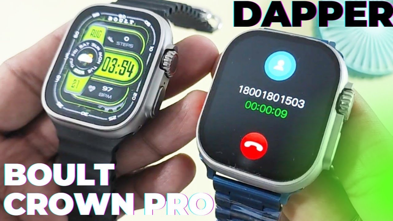 BOULT CROWN PRO Vs FIRE-BOLTT DAPPER | APPLE SERIES 8 ULTRA LOOKS | IPS VS AMOLED DISPLAY | NEW