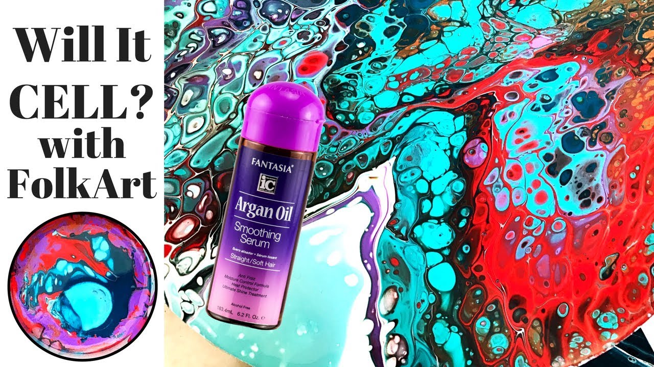 Will It Cell? ARGAN OIL Fluid Painting with ART Supplies from Walmart