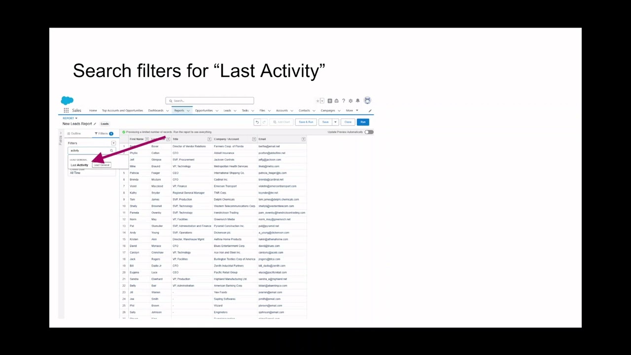 How to Run a Report on Old Leads in Salesforce