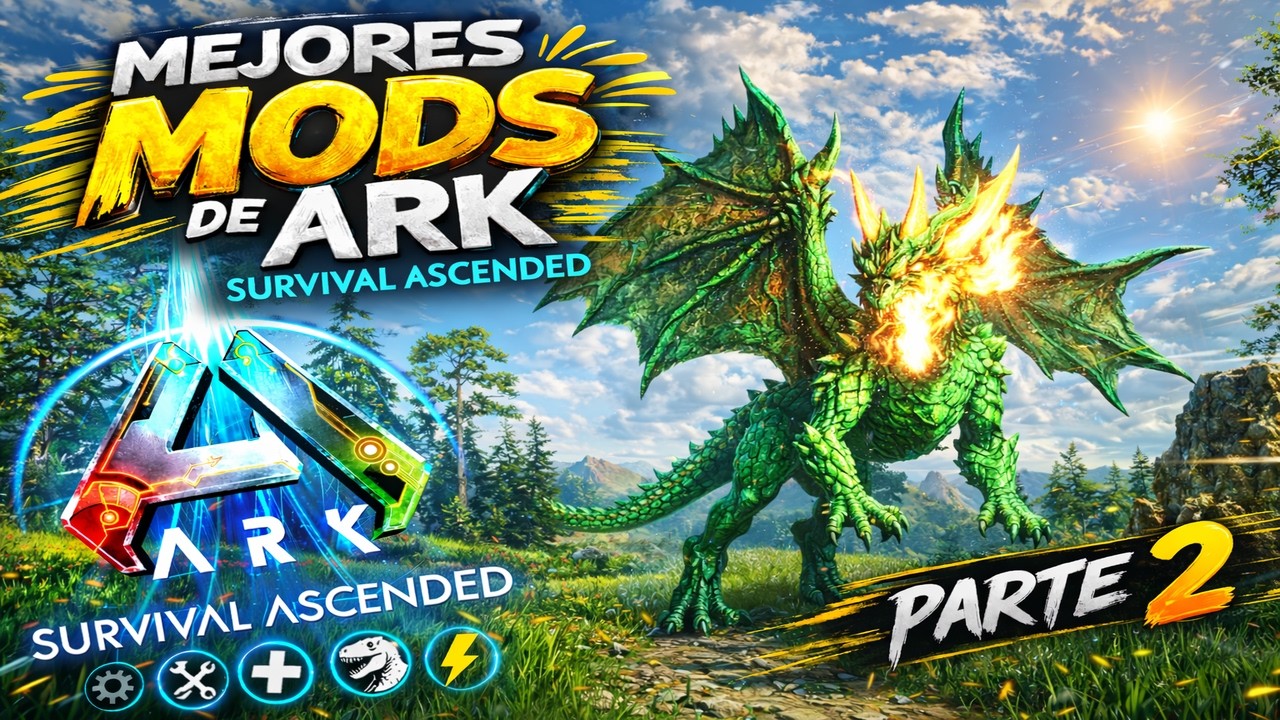 MEJORES MODS de ARK SURVIVAL ASCENDED // NUEVAS CRIATURAS, ARMAS Y SKINS IMPRESIONANTES (PARTE 2)