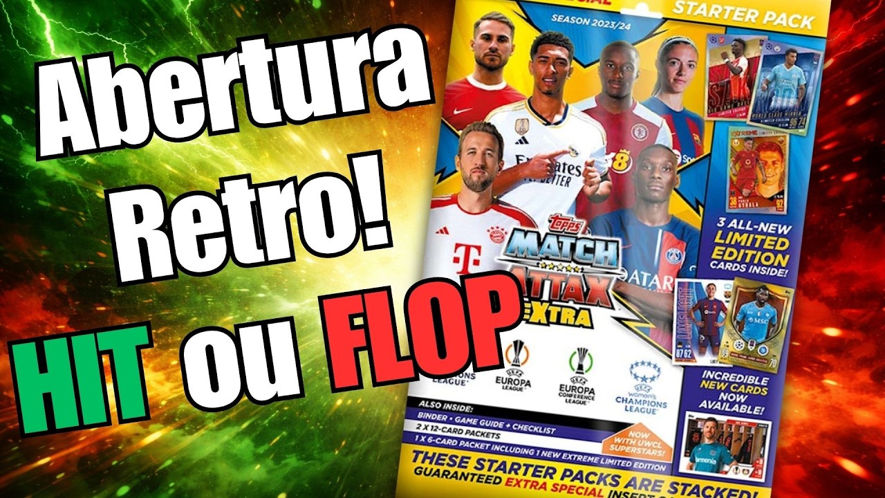 ABRINDO PRODUTOS RETRO MATCH ATTAX 23/24… MUITAS CHASES?!
