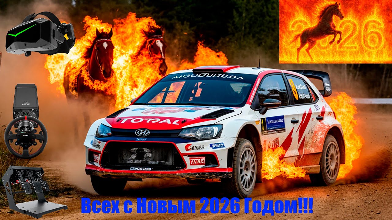 Всех с Новым 2026 Годом))) #rally #racing #wrceasports #wrc #vr