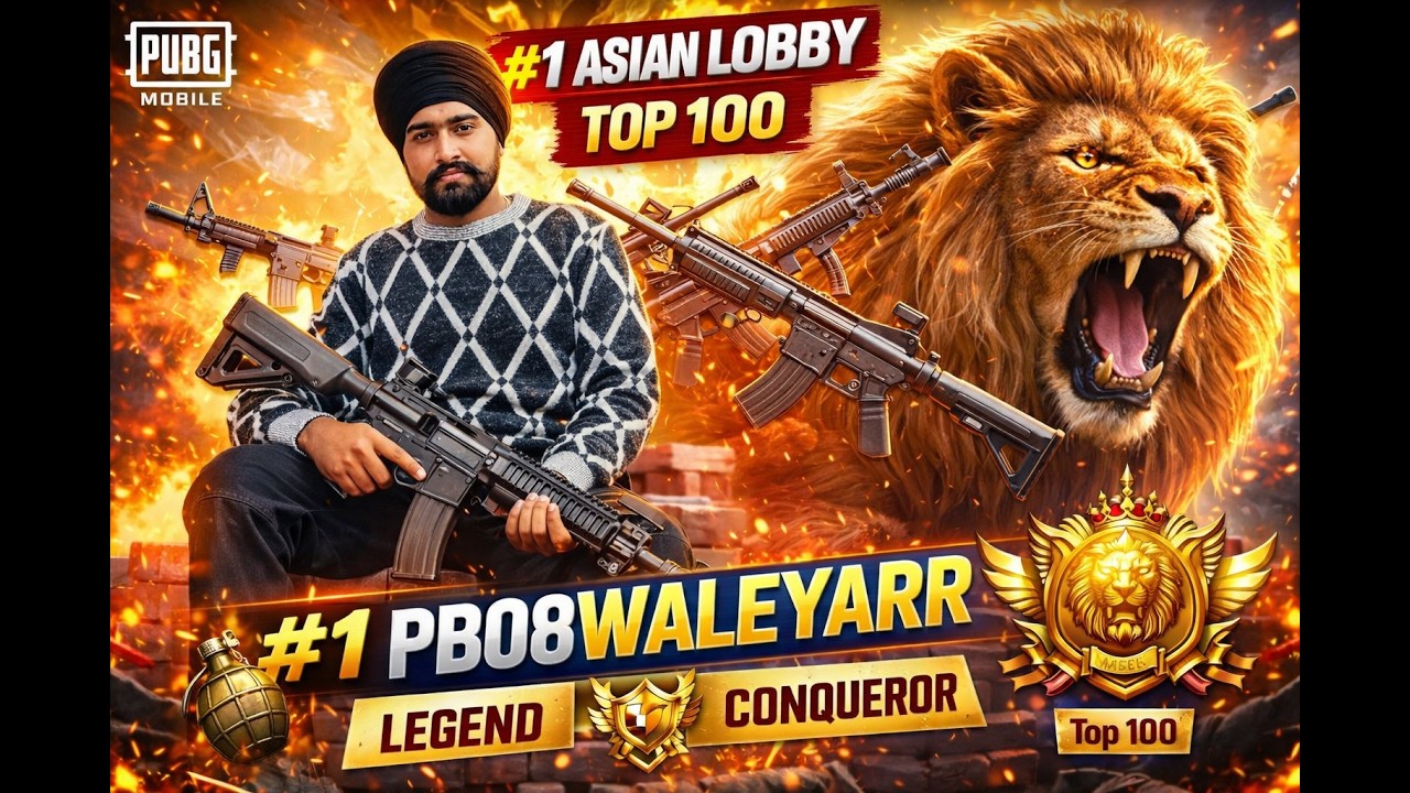 PUBG Mobile LIVE 🔴 | #1 Conqueror Hard Rush 🔥 #1 Player  #trending   #pubgmobile #viral #100k #pubg