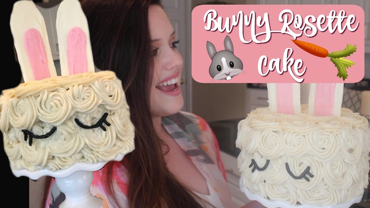 EASTER BUNNY ROSETTE CAKE || Carrot Cake w/ Cream Cheese Icing Easter Cake