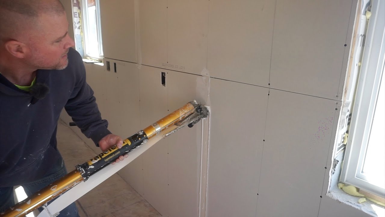 Taping Drywall With A Tape Tech Bazooka: Part 1