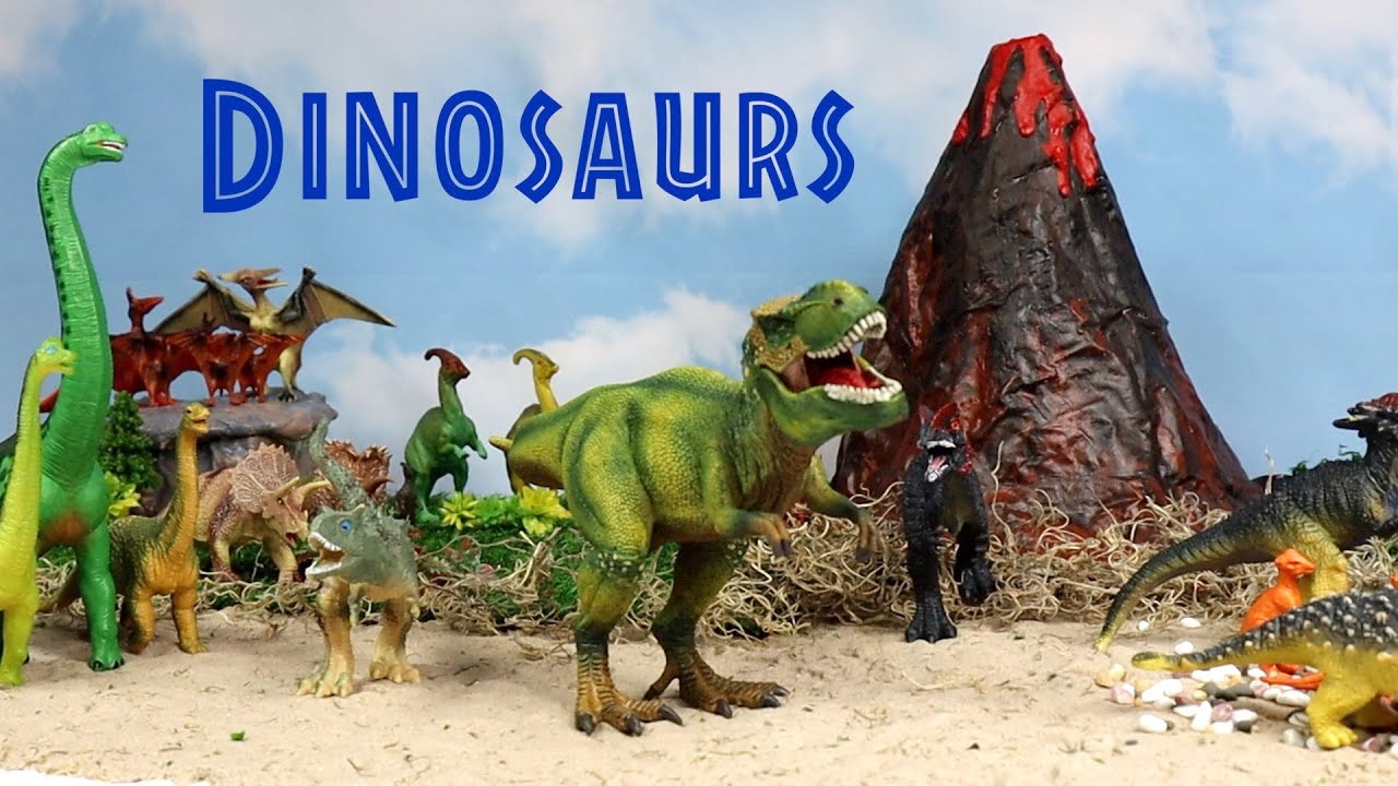 Discover Dinosaurs | Diorama Kid's Craft with an Erupting Paper Mache Volcano!