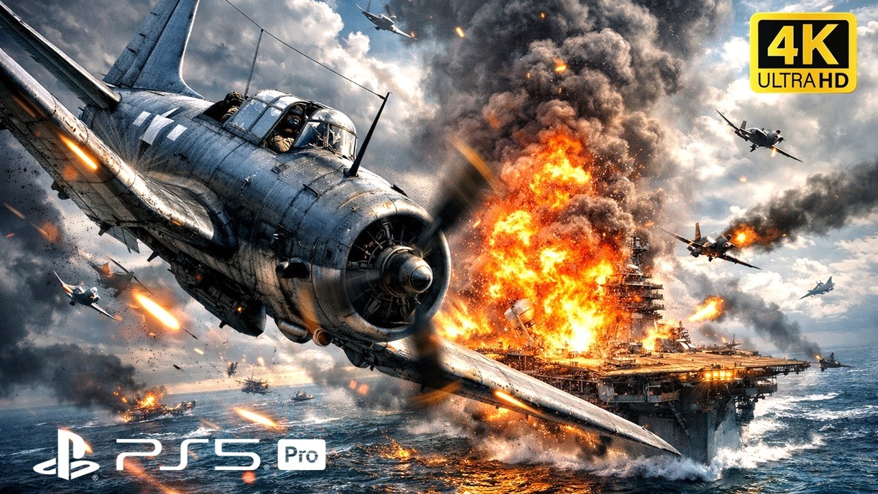 (PS5) MIDWAY AIR WAR 😱 | Destroying Japanese Carriers | COD Vanguard Pacific [4K HDR]