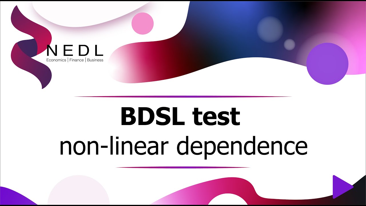 BDSL test: Testing for non-linear dependencies in time series (Excel)
