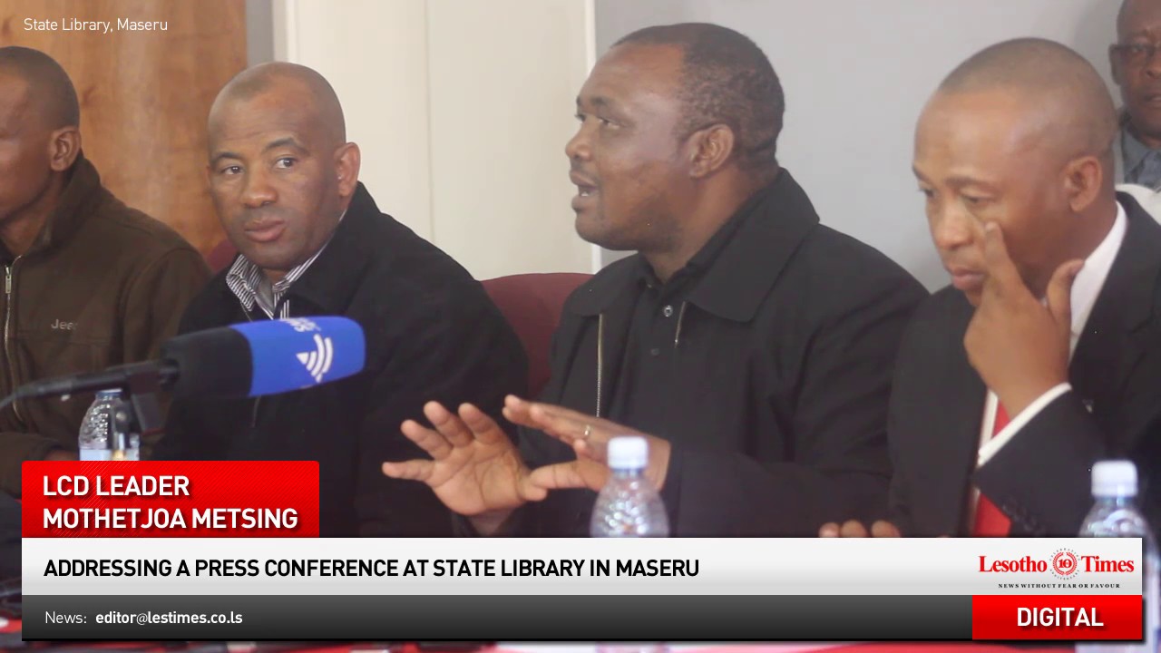 Press Conference of outgoing Lesotho government Deputy leader Mothetjoa Metsing