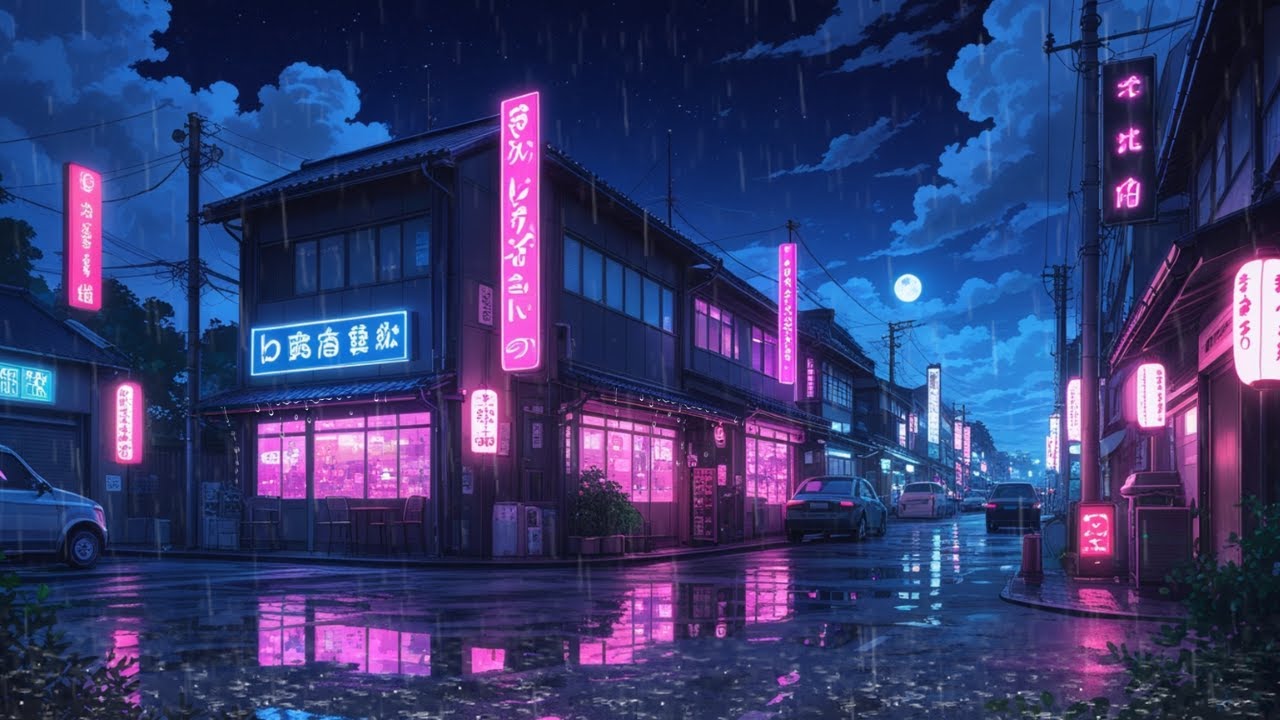 Neon Rain Lofi Night 🌧️🌙 Chill Beats for Study & Deep Focus