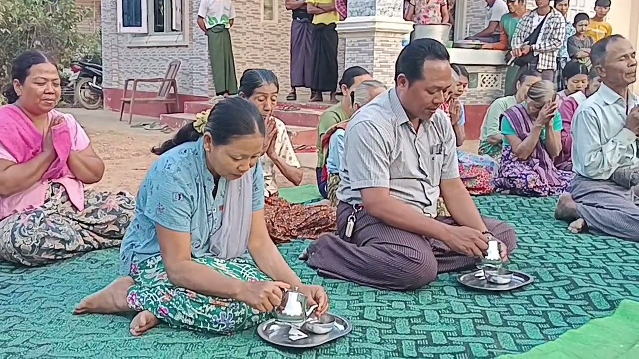 ပေါင်းတည် ရွှေညောင်တန်းရွာ ကိုအောင်လွင်ဦး+မစိုးသန္တာမိသားစုတို့၏ကောင်းမှုရေစက်ချအောင်ပွဲ
