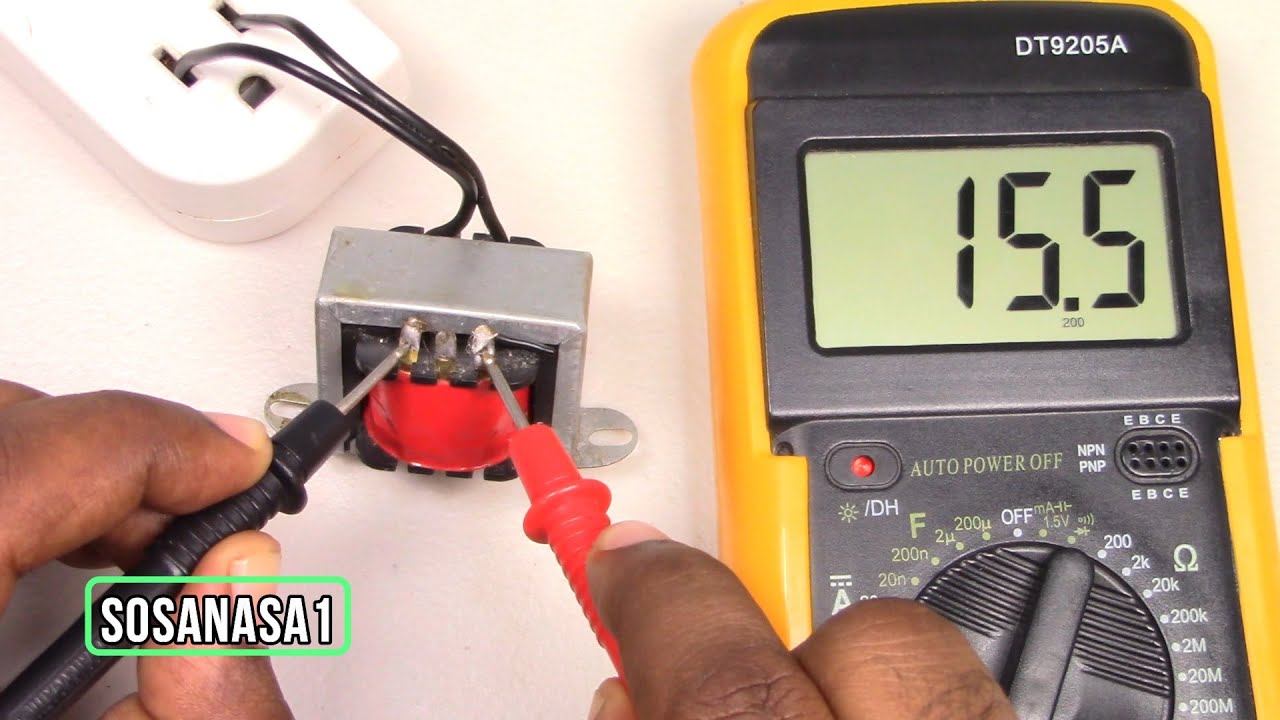 Como PROBAR un TRANSFORMADOR de energía eléctrica usando el MULTIMETRO DIGITAL DT9205A