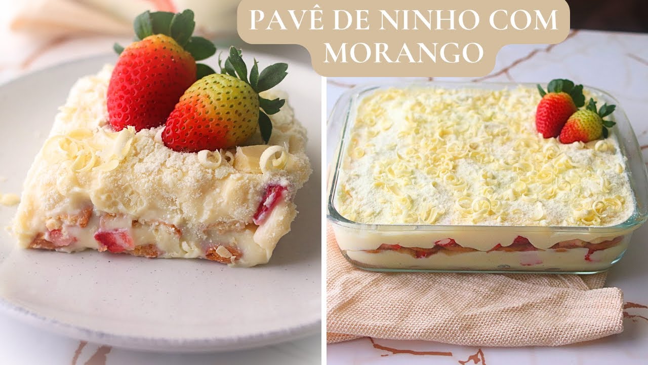 PAVÊ DE NINHO COM CHOCOLATE BRANCO E MORANGOS | Day Flaubert