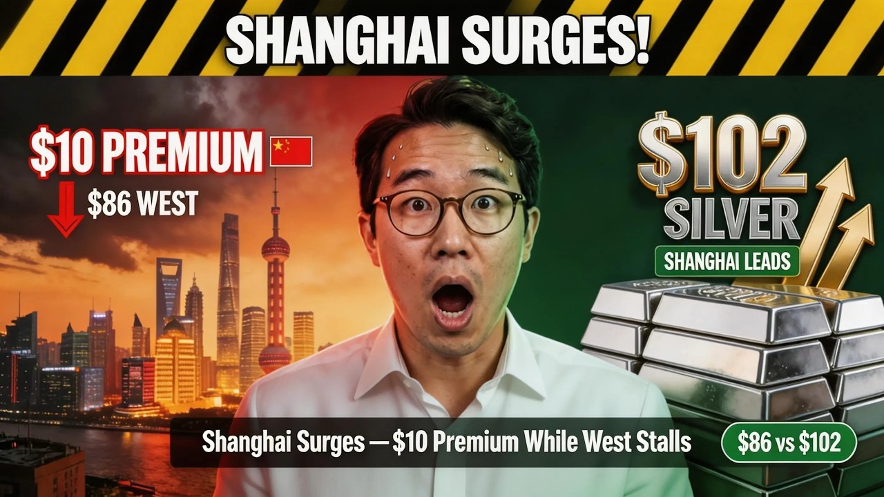 Shanghai Surges — Silver Hits $102, $10 Premium While West Stalls at $86